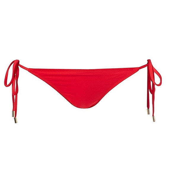 Melissa Odabash Red Bikini Bottom with Side Ties Size 10 - Picture 1 of 8